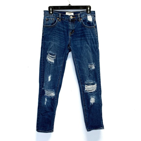 Pascun Denim - Distressed Boyfriend Jean In Ripped  pascun sz 4